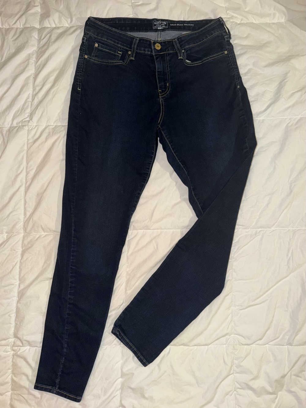 Signature by Levi Strauss Dark Blue Skinny Jeans